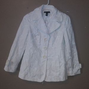 White International Concepts Coat Sz Petite